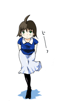 じーっと見つめる人