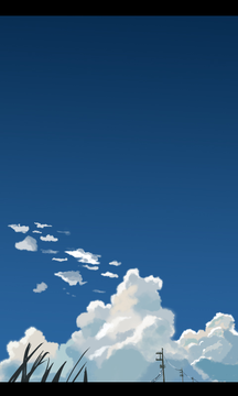 習作 空と雲 - "かんたんお手軽ブラシ" 作画例