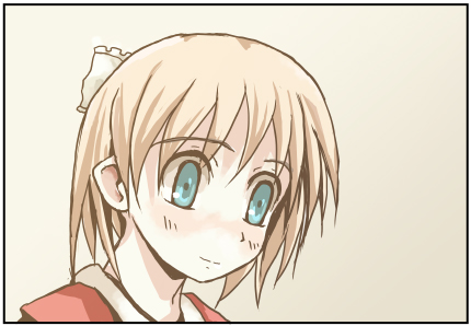 習作 右向きの少女